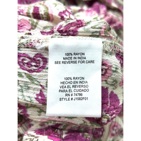 Patrons of Peace Maxi Skirt Women Sz M Floral Paisley Lightweight Flowy 1188T - Picture 10 of 11